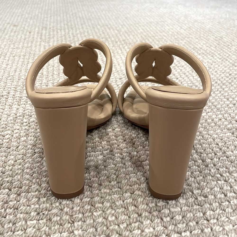 Alexandre Birman Vicky 90mm Leather Knot Slide Sandals size 36 or 6 tan. - Picture 4 of 8